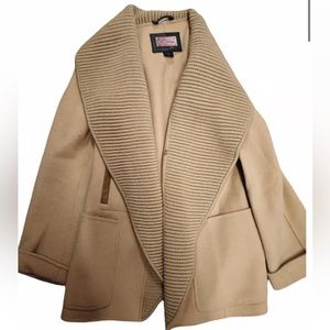 Mackage wool jacket with leather trim